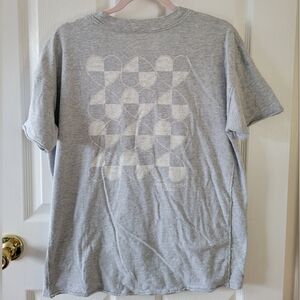 aerie Ovesized Gray Short Sleeve Handle With Care Tee with White Heart Print